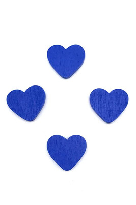  - PACİFİER CHAİN ORNAMENT WOODEN HEART SAX BLUE 20mm