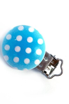  - PACiFiER CLiPS SPOTTED BLUE