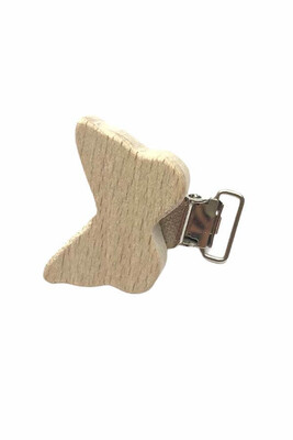  - PACiFiER CLiPS WOODEN FIGURE BUTTERFLY