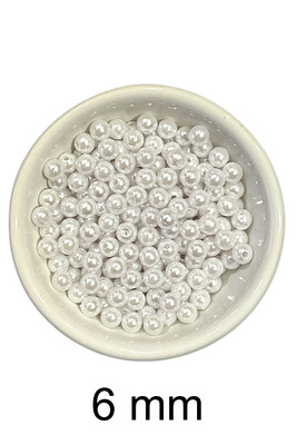  - PEARL IN BULK 6 MM 01 WHITE 25 GR