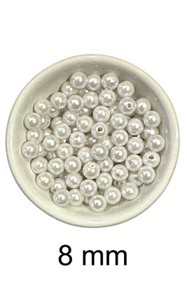  - PEARL IN BULK 8 MM 01 WHITE 25 GR