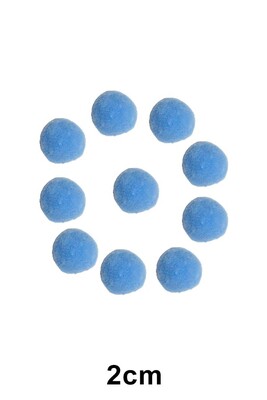  - PONPON 2 CM 10LU PAKET 101 MAVİ