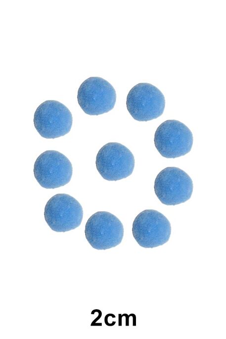  - PONPON 2 CM 10LU PAKET 101 MAVİ