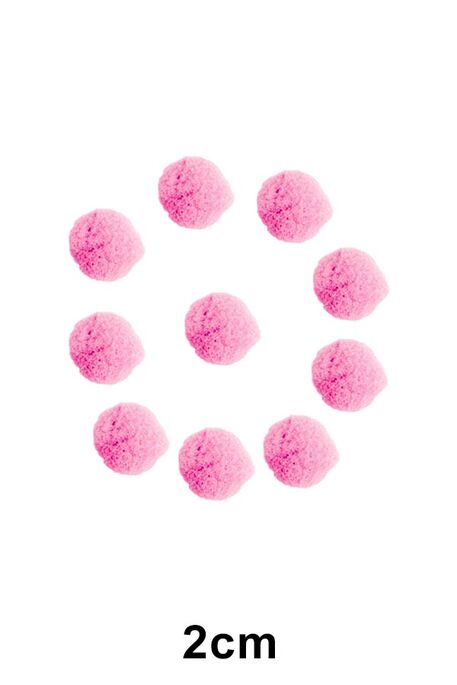  - PONPON 2 CM 10LU PAKET 104 PEMBE