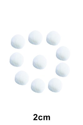  - PONPON 2 CM 10LU PAKET 108 BEYAZ