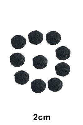  - PONPON 2 CM 10LU PAKET 112 SİYAH