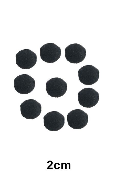  - PONPON 2 CM 10LU PAKET 112 SİYAH