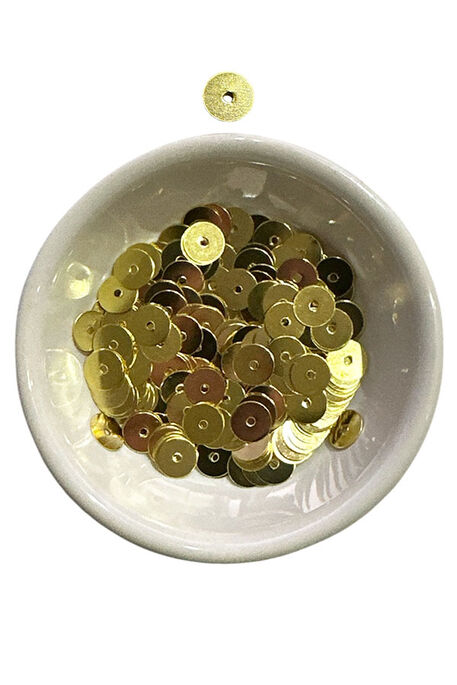  - PUL METAL 19 YUVARLAK DELİKLİ ALTIN 8 MM 25 GR