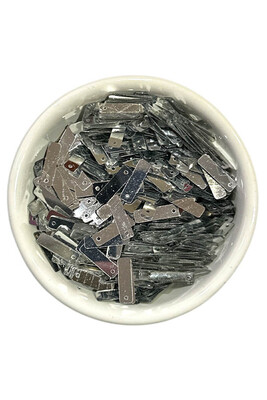  - PUL PLASTİK DİKDÖRTGEN 01 GÜMÜŞ 25 GR