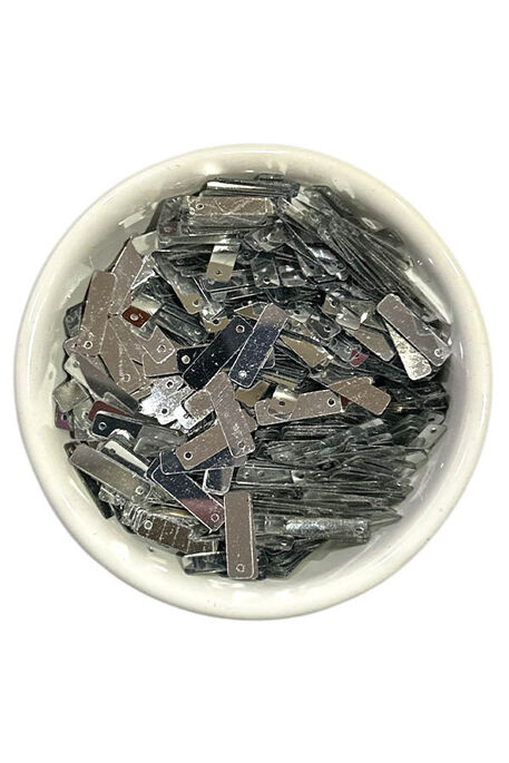  - PUL PLASTİK DİKDÖRTGEN 01 GÜMÜŞ 25 GR