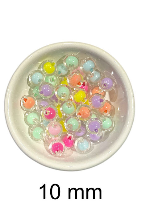  - ŞEFFAF ŞEKER BONCUK 10 MM YUVARLAK 25 GR