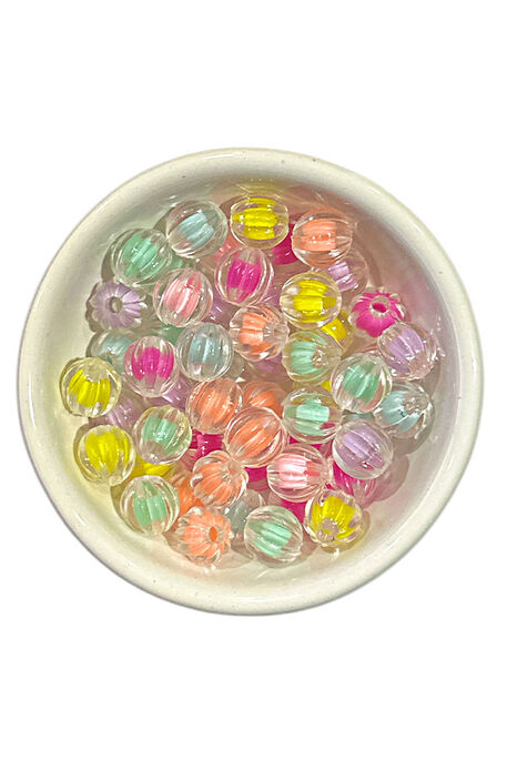  - ŞEFFAF ŞEKER BONCUK 10 MM YUVARLAK TIRTIKLI 25 GR
