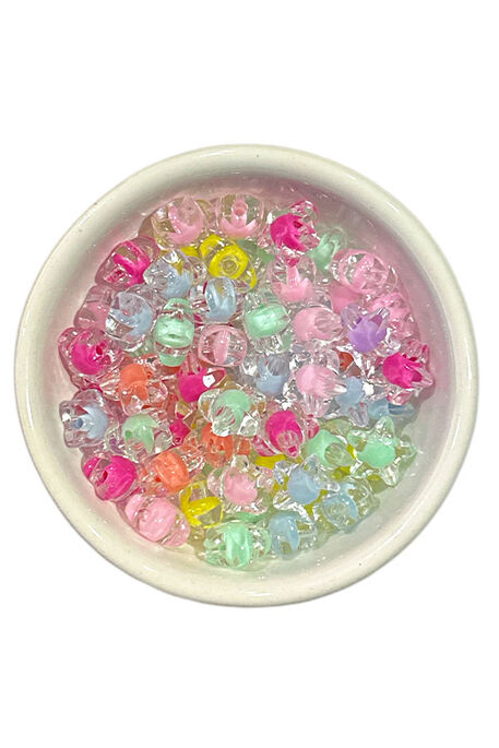  - ŞEFFAF ŞEKER BONCUK 12 MM YILDIZ 25 GR