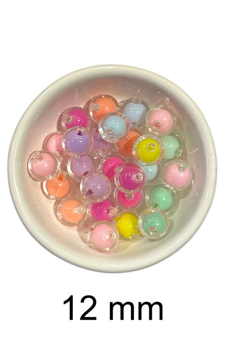  - ŞEFFAF ŞEKER BONCUK 12 MM YUVARLAK 25 GR