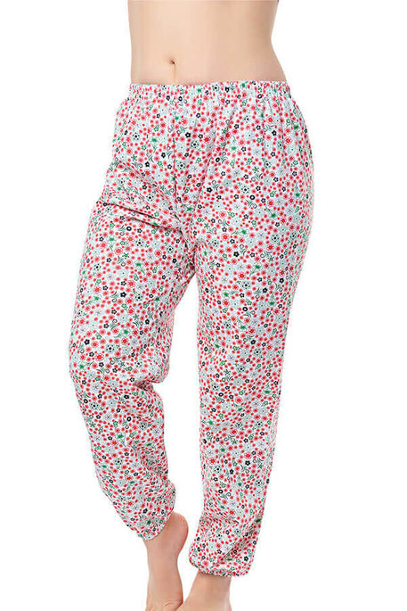 SEHER YILDIZI - WOMEN PATTERNED BLOOM PANTS 0056