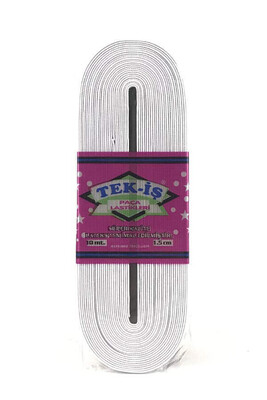  - TEK-İŞ LASTİK PAÇA 1,5 CM BEYAZ 10 MT