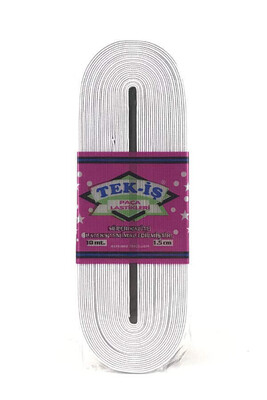  - TEK-İŞ LASTİK PAÇA 1,5 CM BEYAZ 10 MT