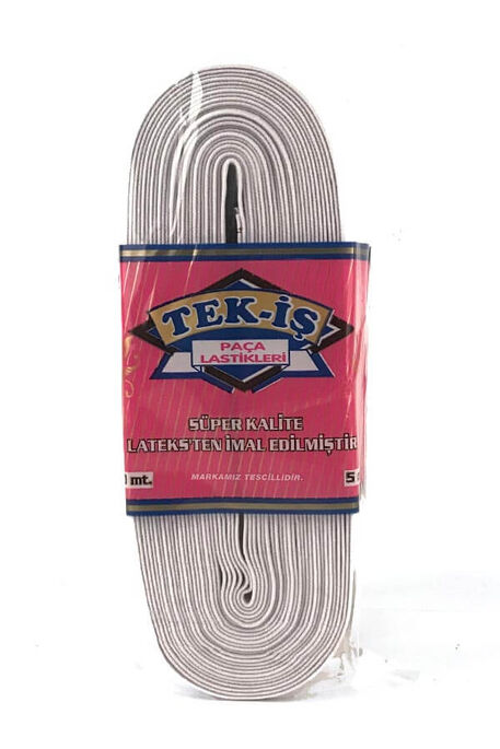  - TEK-İŞ LASTİK PAÇA 5 CM BEYAZ 10 MT