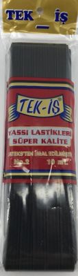  - TEK-İŞ YASSI LASTİK NO:2 SİYAH 10 MT