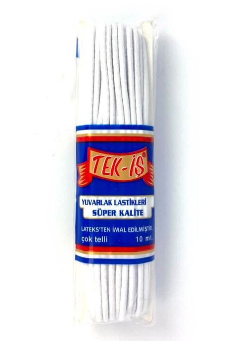  - TEK-İŞ ROUND ELASTICATE WHITE 10 MT