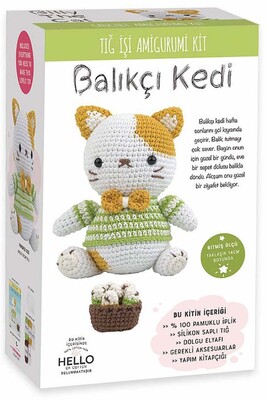 TUVA - TUVA AMİGURUMİ KİTİ BALIKÇI KEDİ SFC 02