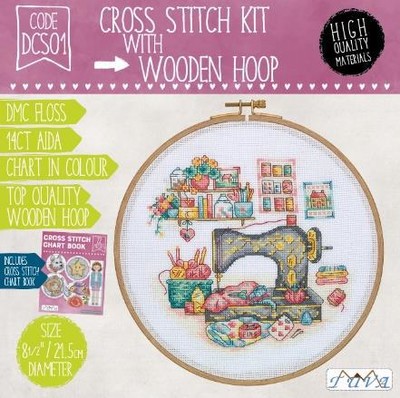 TUVA - TUVA CROSS STITCH KIT WITH WOODEN HOOP 21,5 CM DCS01