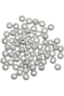  - WOODEN BEADS 310 SILVER GRAY 10MM