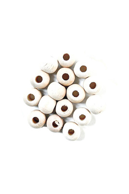  - WOODEN BEADS 501 CRUDE 12 MM 25 GR