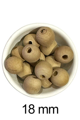  - AHŞAP BONCUK 601 HAM 18 MM 25 GR