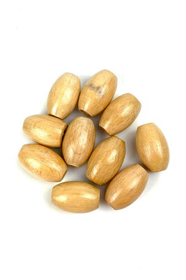  - WOODEN BEADS OVAL 802 BEİGE 26 MM 25 GR