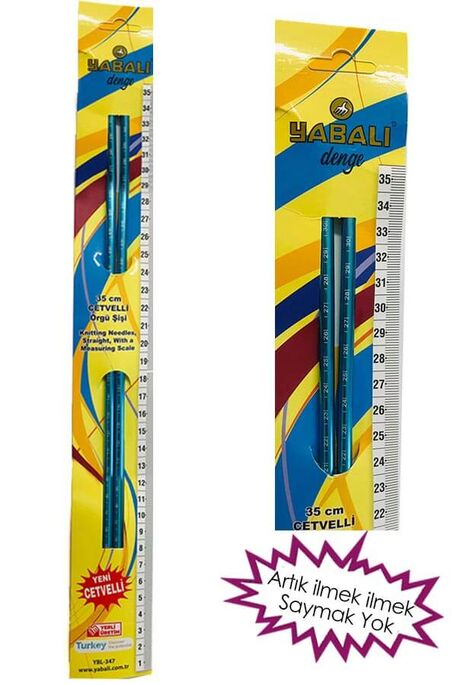 YABALI 347 CETVELLİ ÖRGÜ ŞİŞ 35 CM - 2