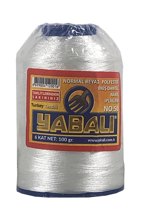 YABALI DANTEL İPLİĞİ NO:50 BEYAZ 100 GR - 1