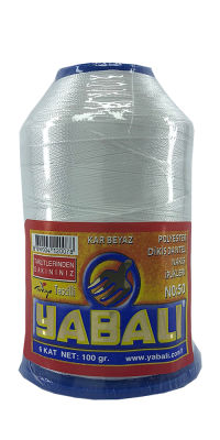 YABALI DANTEL İPLİĞİ NO:50 KAR BEYAZ 100 GR - 1