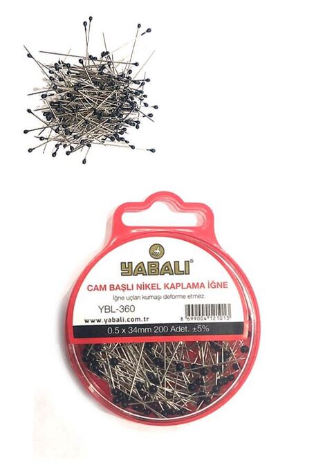 YABALI - 360 GLASS HEADED BLACK NEEDLE