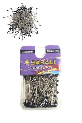 YABALI - 362 GLASS HEADED BLACK NEEDLE 200 pcs