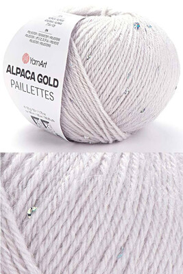 YARNART ALPACA GOLD PAILLETTES 9303 Sis Gri