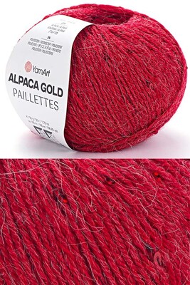 YARNART ALPACA GOLD PAILLETTES 9307 Kırmızı