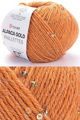 YARNART ALPACA GOLD PAILLETTES 9311 Hardal