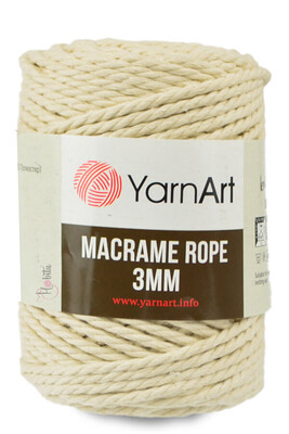 YARNART MACRAME ROPE 3MM 752 Krem 