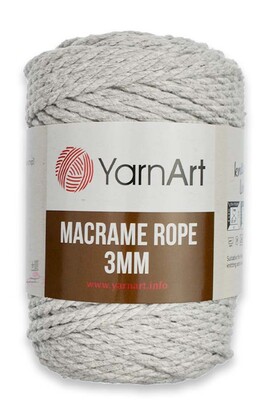 YARNART - YARNART MACRAME ROPE 3MM 756 Gri