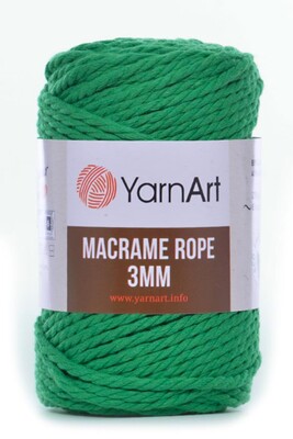 YARNART - YARNART MACRAME ROPE 3MM 759 Elma Yeşili