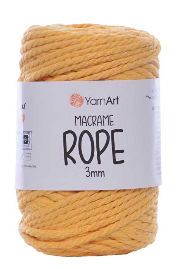 YARNART MACRAME ROPE 3MM 764 Sarı