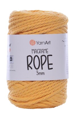 YARNART - YARNART MACRAME ROPE 3MM 764 Sarı