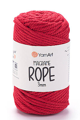 YARNART MACRAME ROPE 3MM 773 Kırmızı 