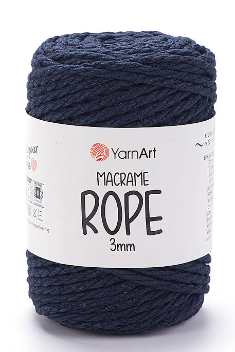 YARNART MACRAME ROPE 3MM 784 Lacivert - 1
