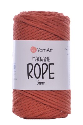 YARNART - YARNART MACRAME ROPE 3MM 785 Kiremit