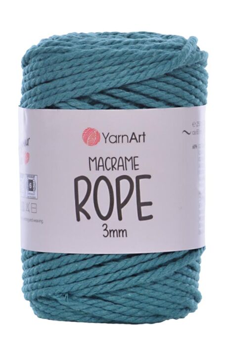 YARNART - YARNART MACRAME ROPE 3MM 789 Petrol