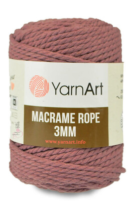 YARNART - YARNART MACRAME ROPE 3MM 792 Gül Kurusu