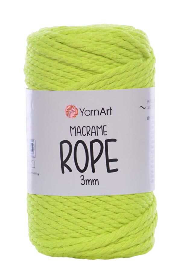 YARNART MACRAME ROPE 3MM 801 Neon Sarı