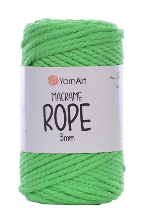 YARNART MACRAME ROPE 3MM 802 Yeşil